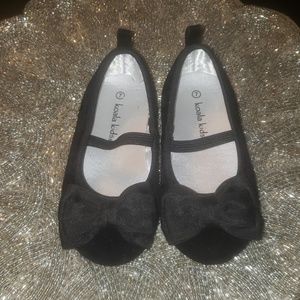 Velvet black dress shoes - toddler